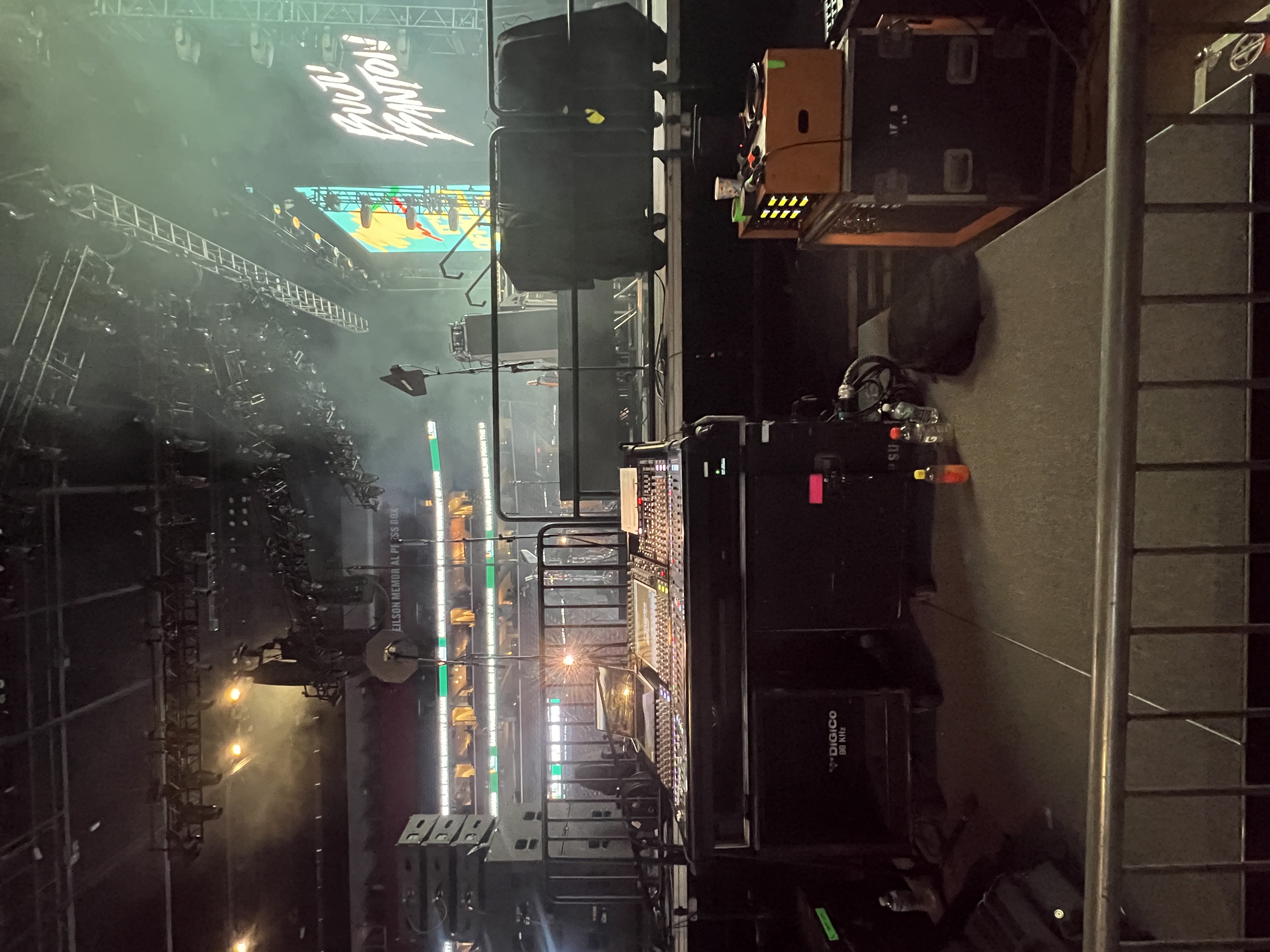 Arena mixing desk at live concert
